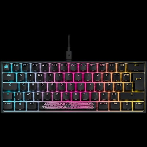 CORSAIR Clavier gaming mécanique K65 RGB MINI 60% - CHERRY MX Red - Noir