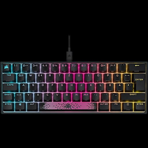CORSAIR K65 RGB MINI 60% Mechanische Gaming-Tastatur – CHERRY MX SPEED – Schwarz