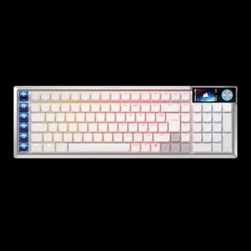 CORSAIR Clavier gaming optique-mécanique VANGUARD AIR 99 WIRELESS - Blanc (FR)