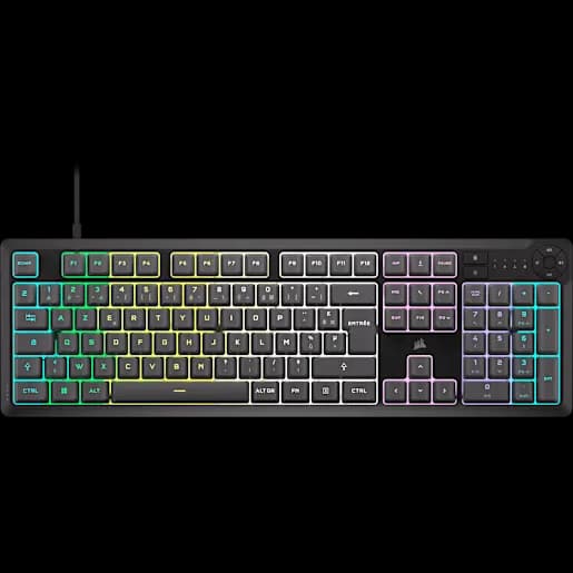 CORSAIR Clavier gaming K55 CORE RGB – Gris (FR)