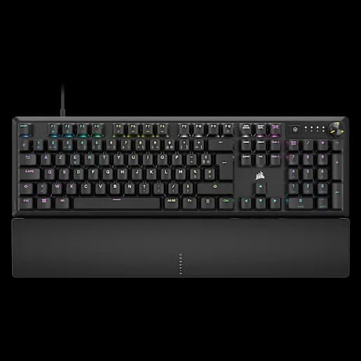 CORSAIR Clavier gaming mécanique K70 CORE RGB avec repose-poignet - Noir (FR)
