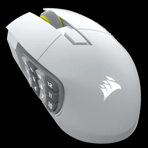 CORSAIR SCIMITAR ELITE WIRELESS SE MMO Gaming Mouse – White (Revival Series)