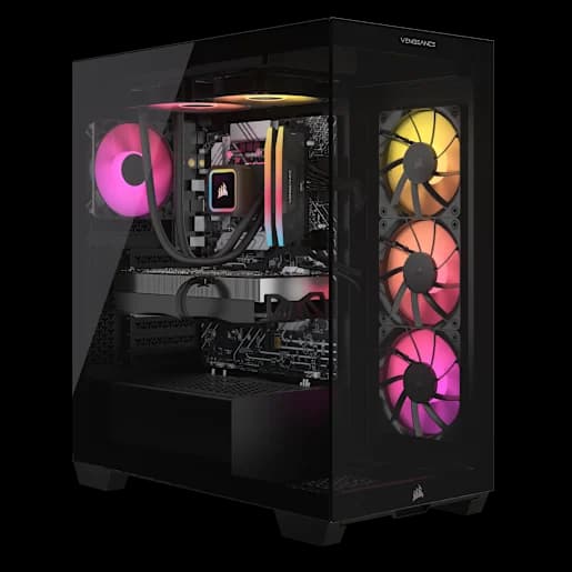 CORSAIR VENGEANCE a7500 Gaming PC: AMD Ryzen 7 9800X3D, GeForce RTX 5080, 32GB DDR5, 2TB SSD, Win11 Home (Refurbished)