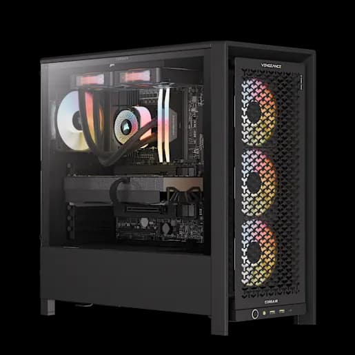 CORSAIR VENGEANCE a7500 AIR Gaming PC: AMD Ryzen 7 9800X3D, GeForce RTX 5080, 32GB DDR5, 2TB M.2 SSD, Win11 Home