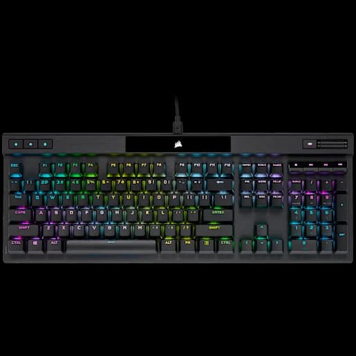 CORSAIR K70 RGB PRO Mechanical Gaming Keyboard with PBT DOUBLE SHOT PRO Keycaps - CHERRY® MX SPEED (Revival Series)
