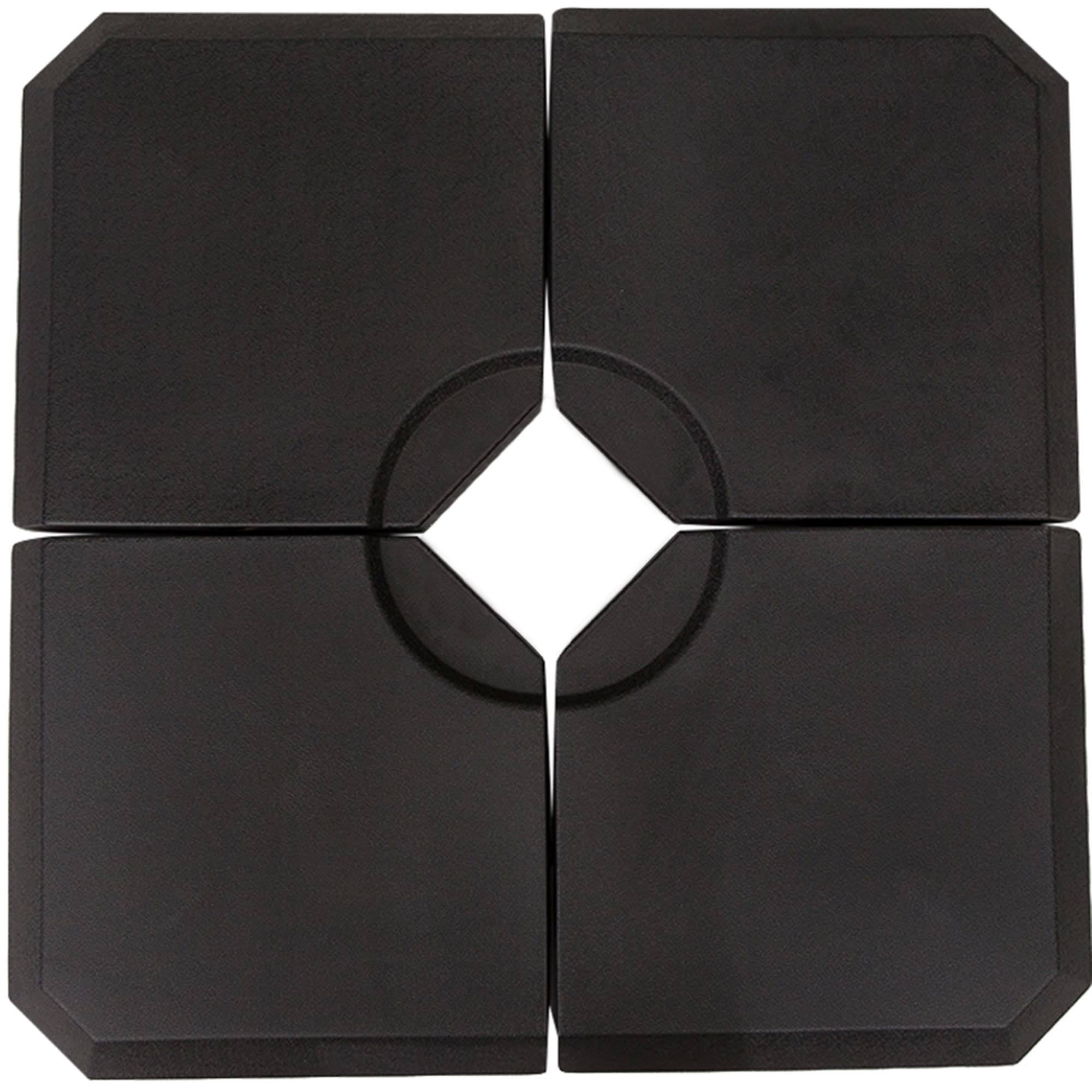 Outsunny HD Polyethylene Sand or Water Fillable Parasol Base Black | Aosom UK