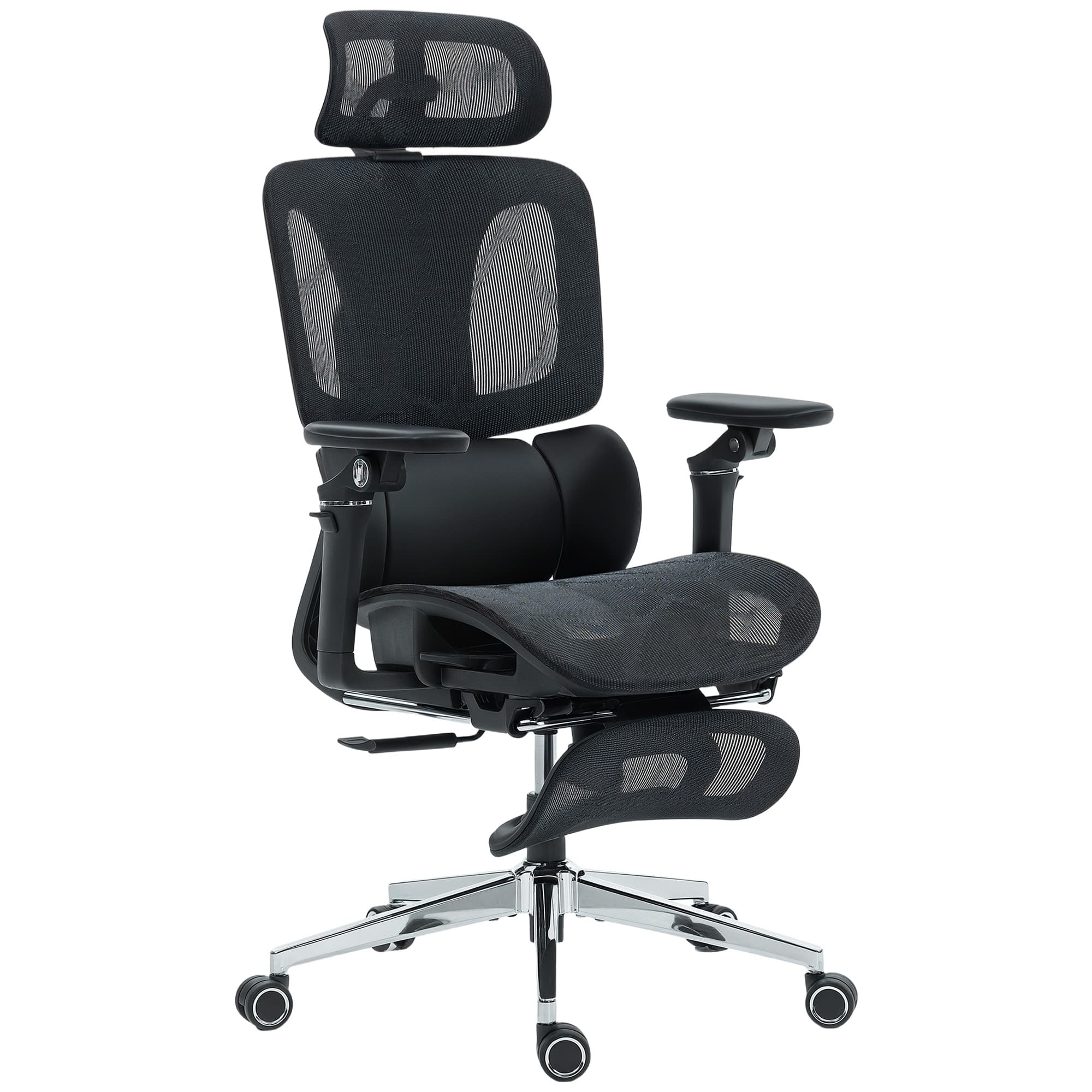 HOMCOM Ergonomic Office Chair, High Back Mesh Desk Chair, Black — detail 1