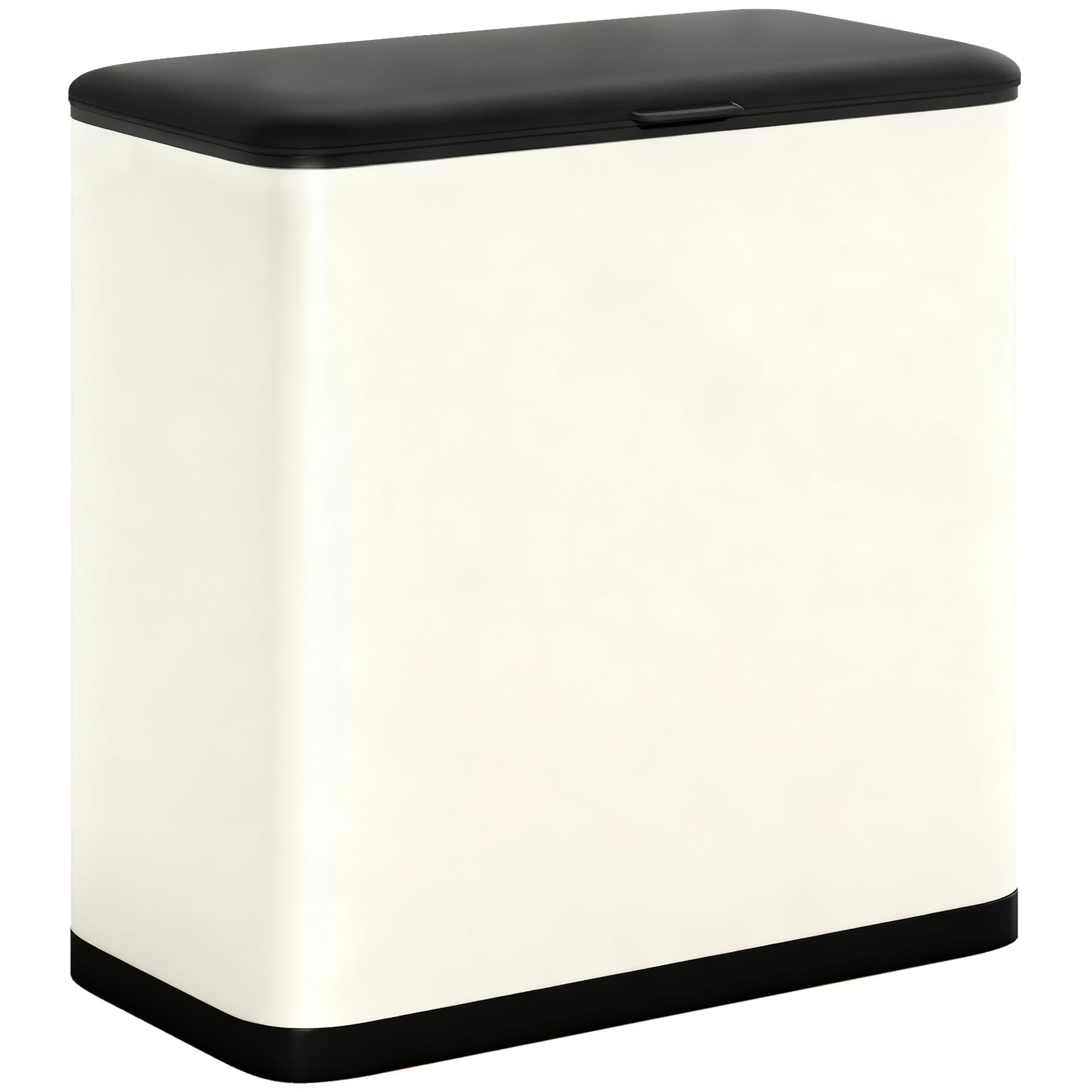 HOMCOM 8L Hanging Kitchen Bin, Rubbish bin with Lid and Removable Inner Bucket for Kitchen Cabinet Door, Under Sink, Office — detail 1