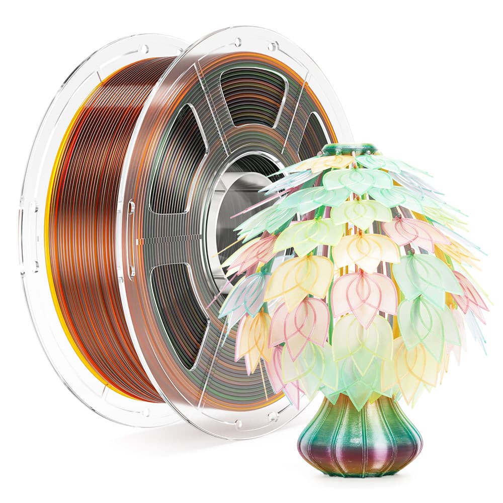 Mecpow High Speed PETG Filament, 1kg - Transparent Rainbow