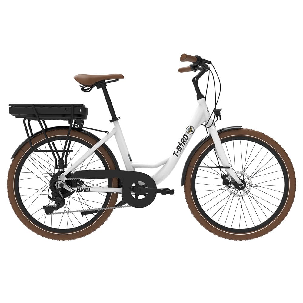 Rower elektryczny Miami-26 250 W 36 V 14,4 Ah 25 km/h biały