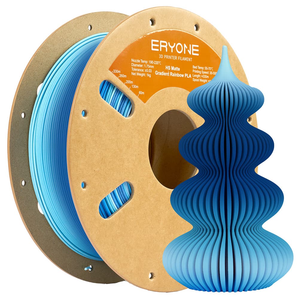 ERYONE Vysokorychlostní matný gradientní PLA filament, 1 kg - modrý — image 1