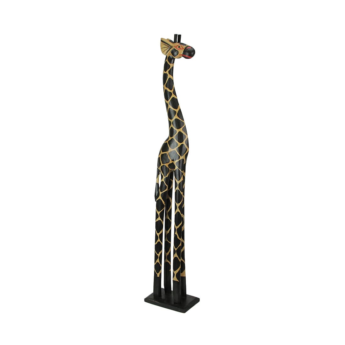 TEMU Hand-carved 36-inch Tall Hand-stained Brown Wood Giraffe Sculpture: A Decor Accent, Perfectly Blending And Beauty