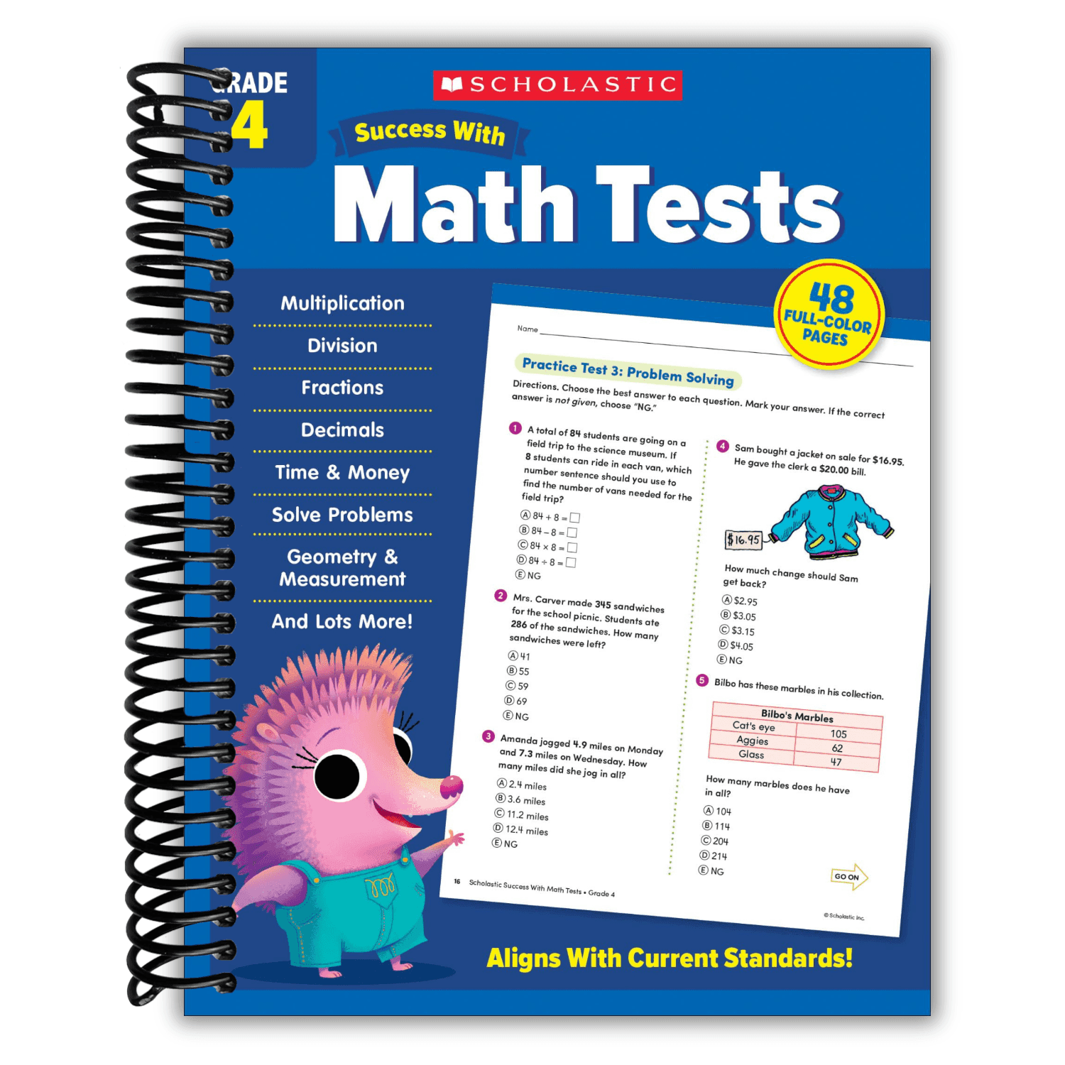 TEMU Scholastic Success With Math Tests Grade 4 Workbook