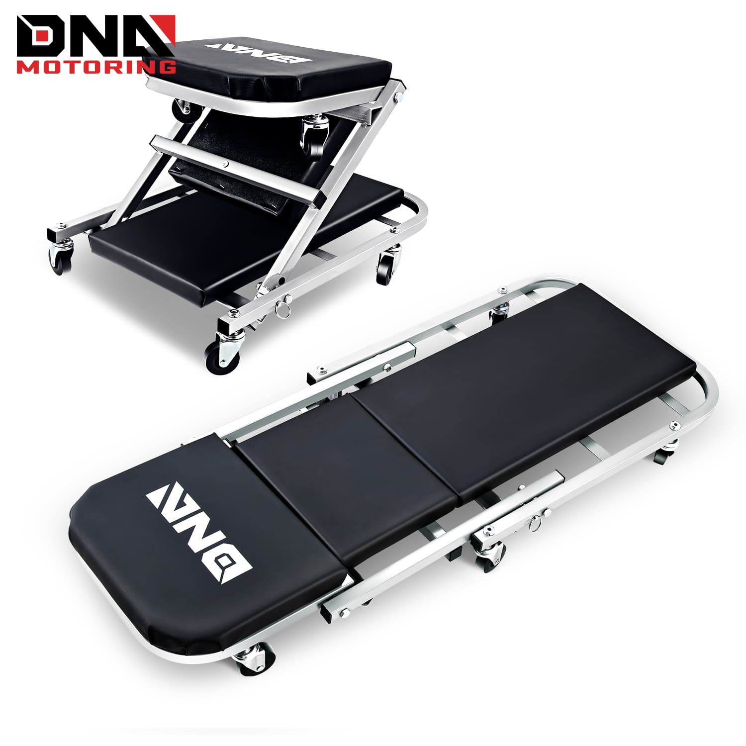 TEMU Dna 40 Inches Rolling Folding Car Creeper Seat 2" Casters Stool