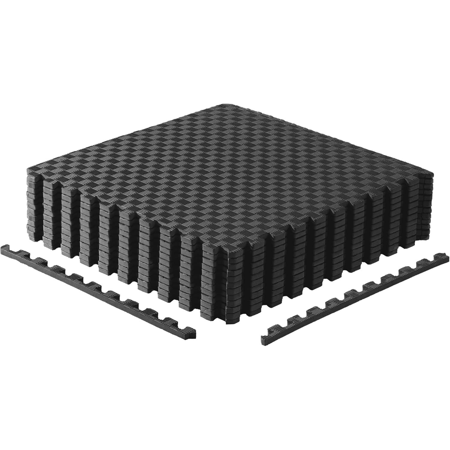 TEMU Tatami Pattern 1/2-inch Thickness Interlocking Exercise Foam Mats, Extra Eva Foam Flooring Tiles, Gym Fitness Equipment Mat & Home Protective Flooring Cushion, 12 Tiles Covers 48 Sq. Ft