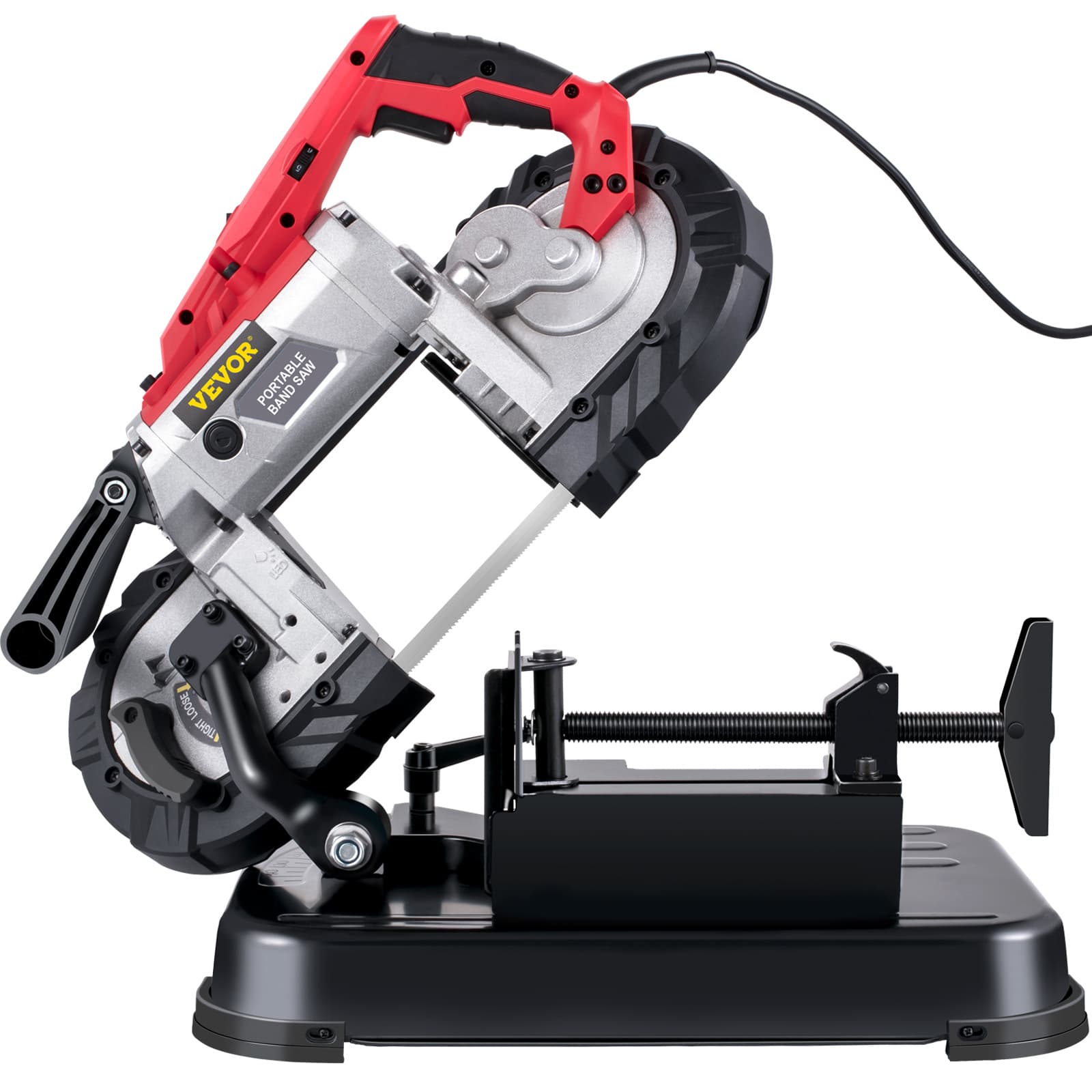 TEMU Vevor Portable Band Saw, 110v Removable Alloy Cordless Band Saw, 5 Inch Cutting Capacity Hand Held Band Saw,variable Speed Portable Bandsaw, 10amp Motor Band Saw For Metal Wood