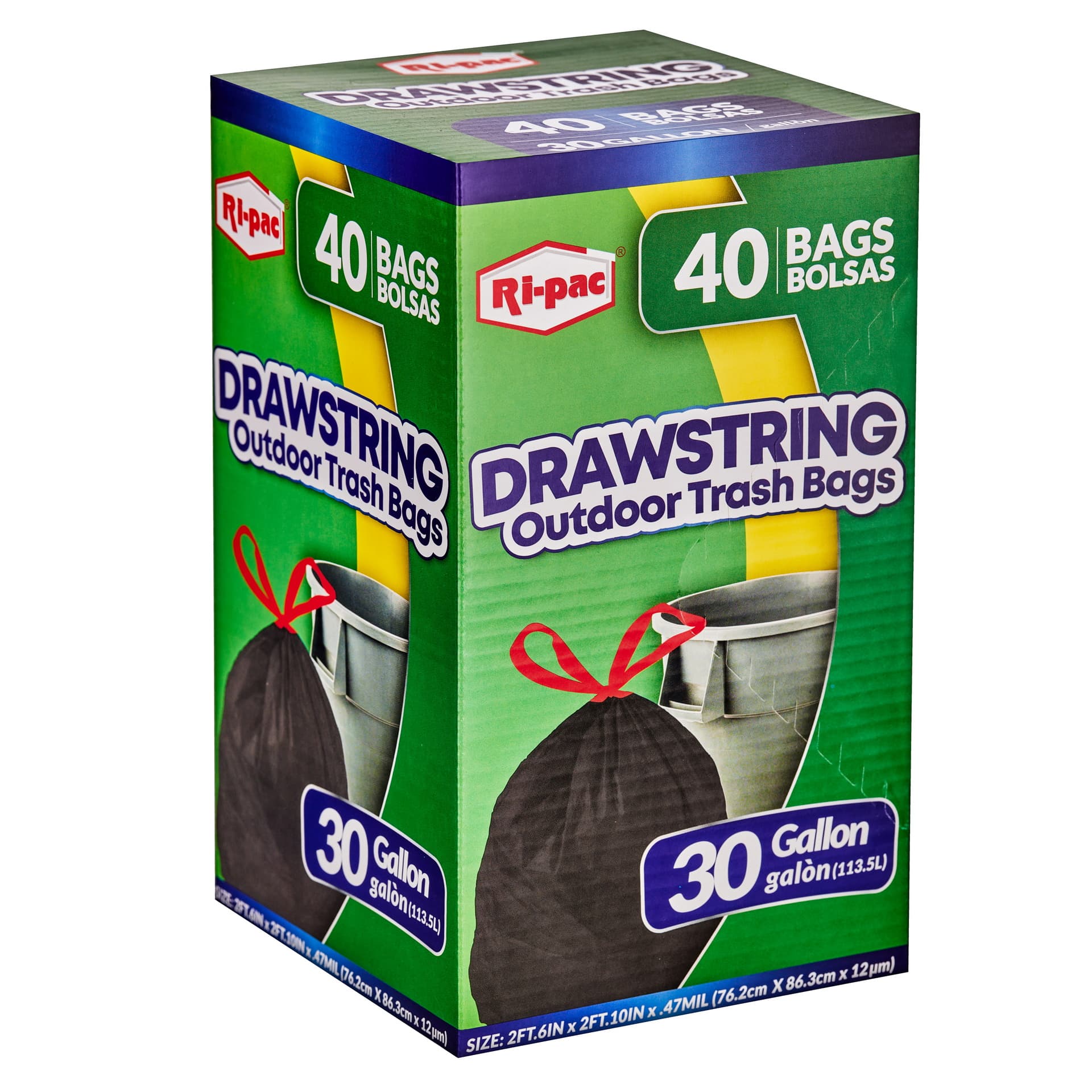 TEMU 30 Gallon Drawstring Trash Bags 40 Bags, Set Of 2
