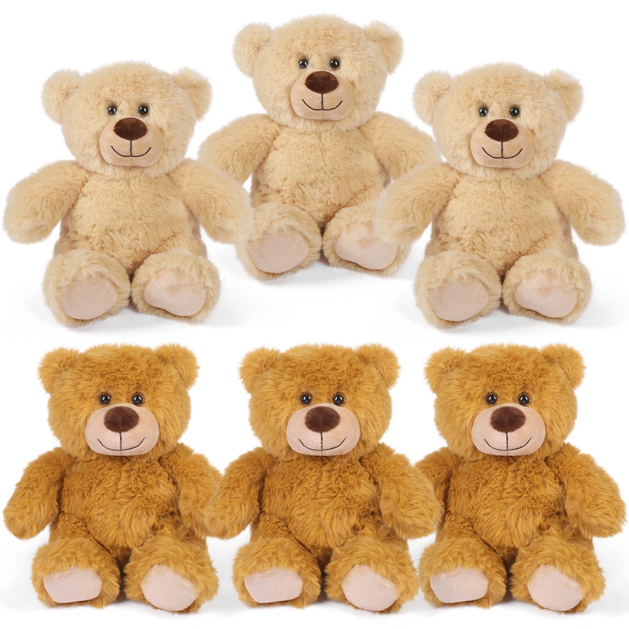 TEMU 6 Pack Teddy Bear Stuffed Animal, Teddy Bulk, 8 Inch Bear Plush Toy For Kids Boys Girls, Gifts For Christmas