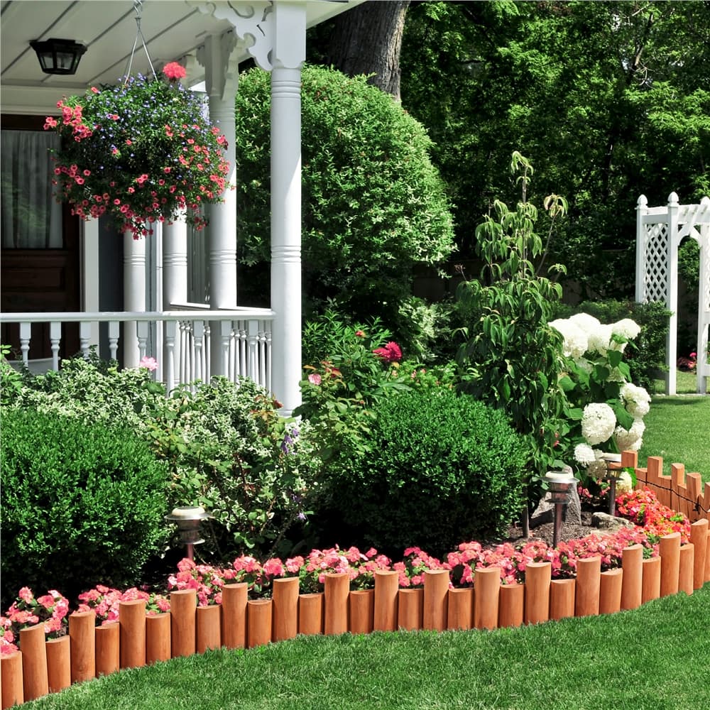 TEMU Outdoor Landscape Wooden Short Fences 2pcs/6pcs Wood Garden Edging Border For Decorative Garden Yard