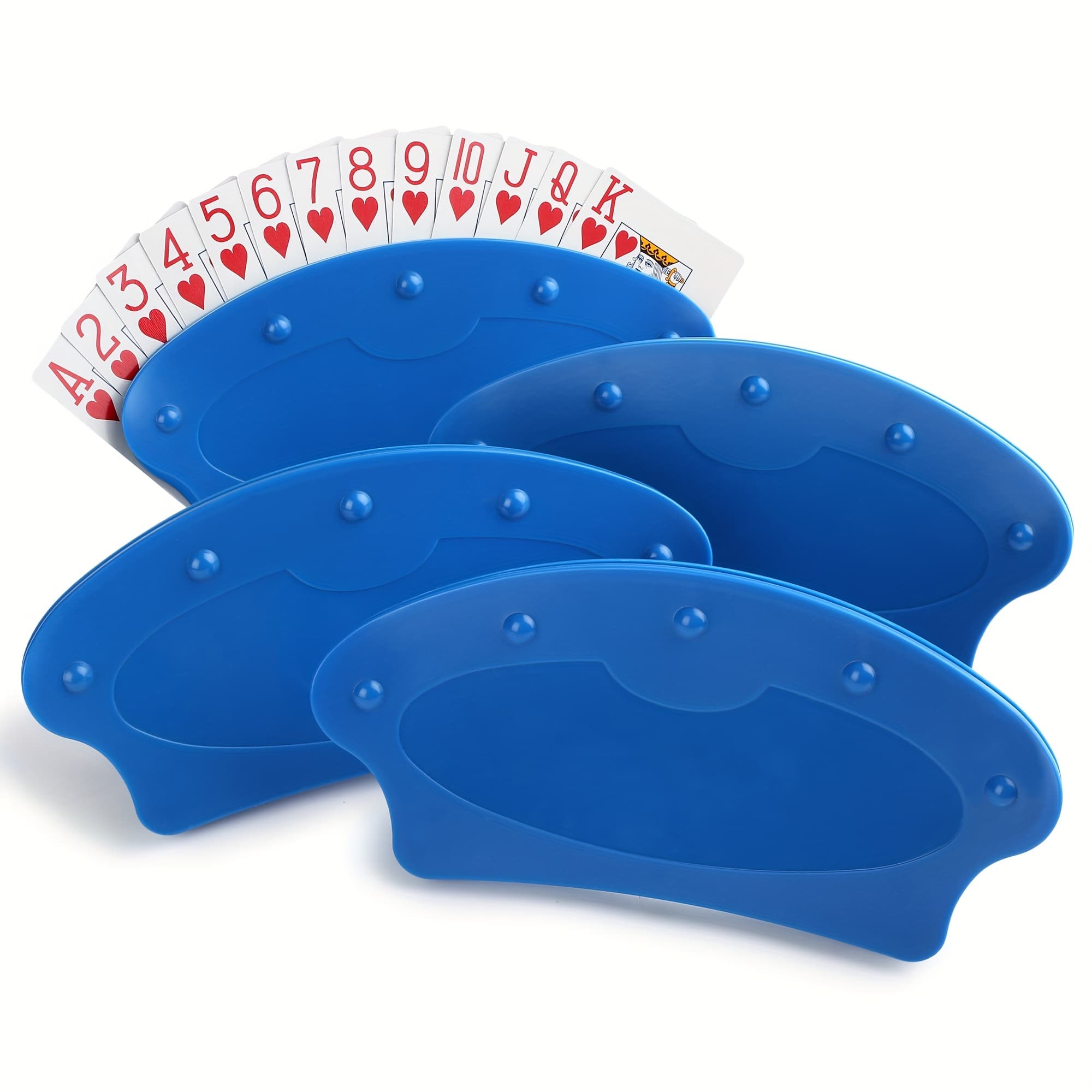 TEMU 4pcs Hands Free Plastic Playing Card Holder For Seniors Adult Card Holder Rack Game Holders