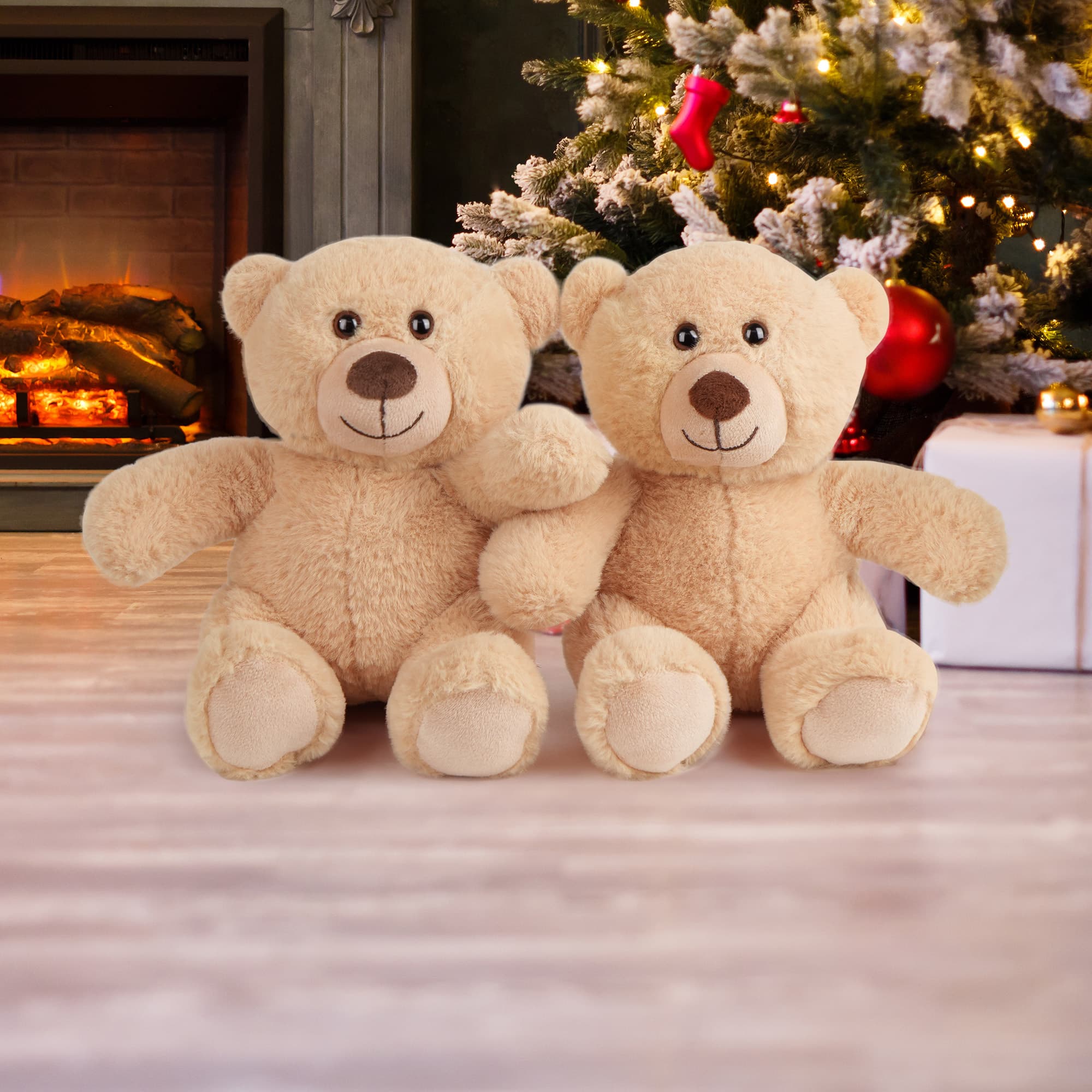 TEMU Lotfancy Teddy Bear Stuffed Animals, 8 Inch Teddy Bear Bulk, 2 Pack Baby Bear Plush Toy For Baby Shower Decoration, Gift For Boys Girls, Girlfriend, Birthday, Christmas Gifts For Kids Boys Girls