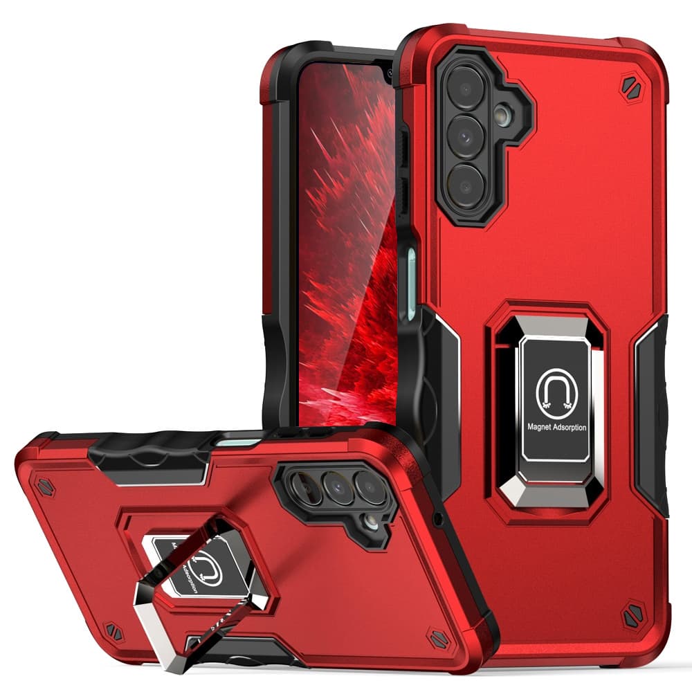 TEMU For Galaxy A16 5g Phone Case, Defender Metal Magnetic Ring Stand Hybrid Cover