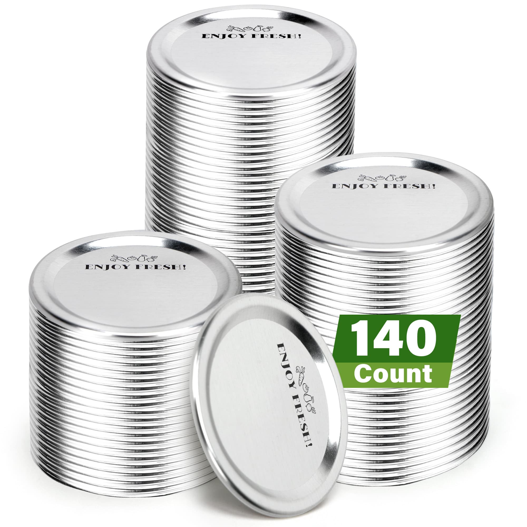TEMU 140 70mm Regular Mouth Canning Lids, Metal Mason Jar Lids With Food-grade Seal