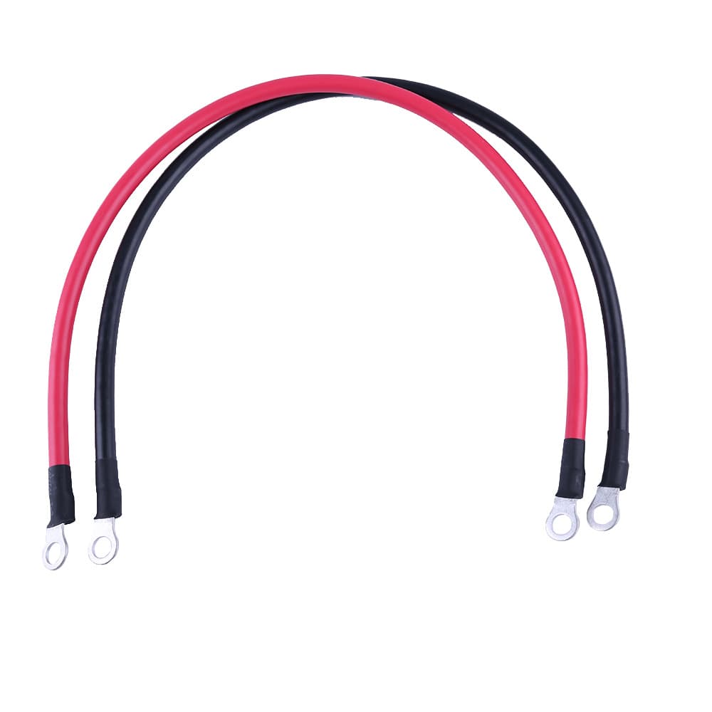 TEMU 2pcs Battery Cable 24-inch 4 Awg Battery Power Inverter Cables For Car, Marine, Rv, Motorcycle, 3/8" Lugs Terminals