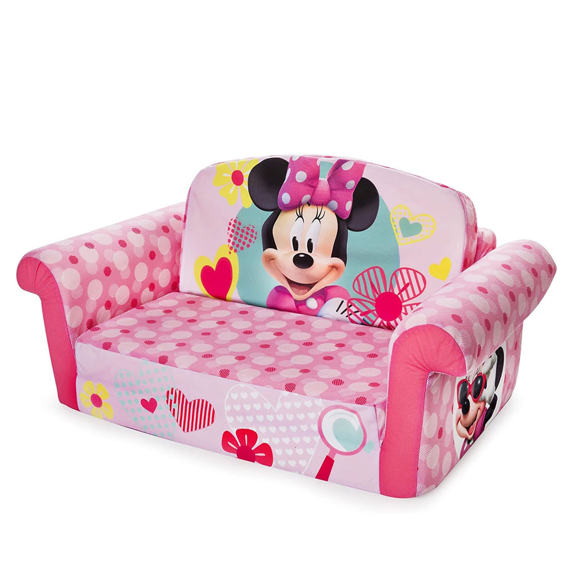 TEMU Marshmallow Furniture Kids Sofa, 2-in-1 Flip Open Foam Couch And Bed, Mouse