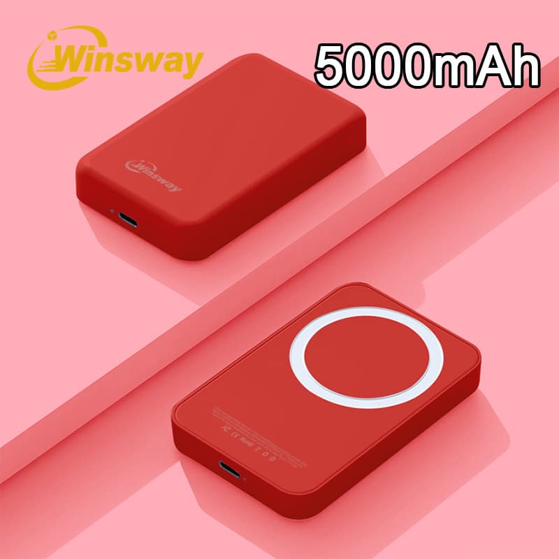 TEMU Winsway 5000mah Magnetic Mini Mobile Power Bank, Supports Pd And Qc 3.0 Fast Charging, Colorful And Versatile, Suitable For Iphone 17/16/15/14/13 Series