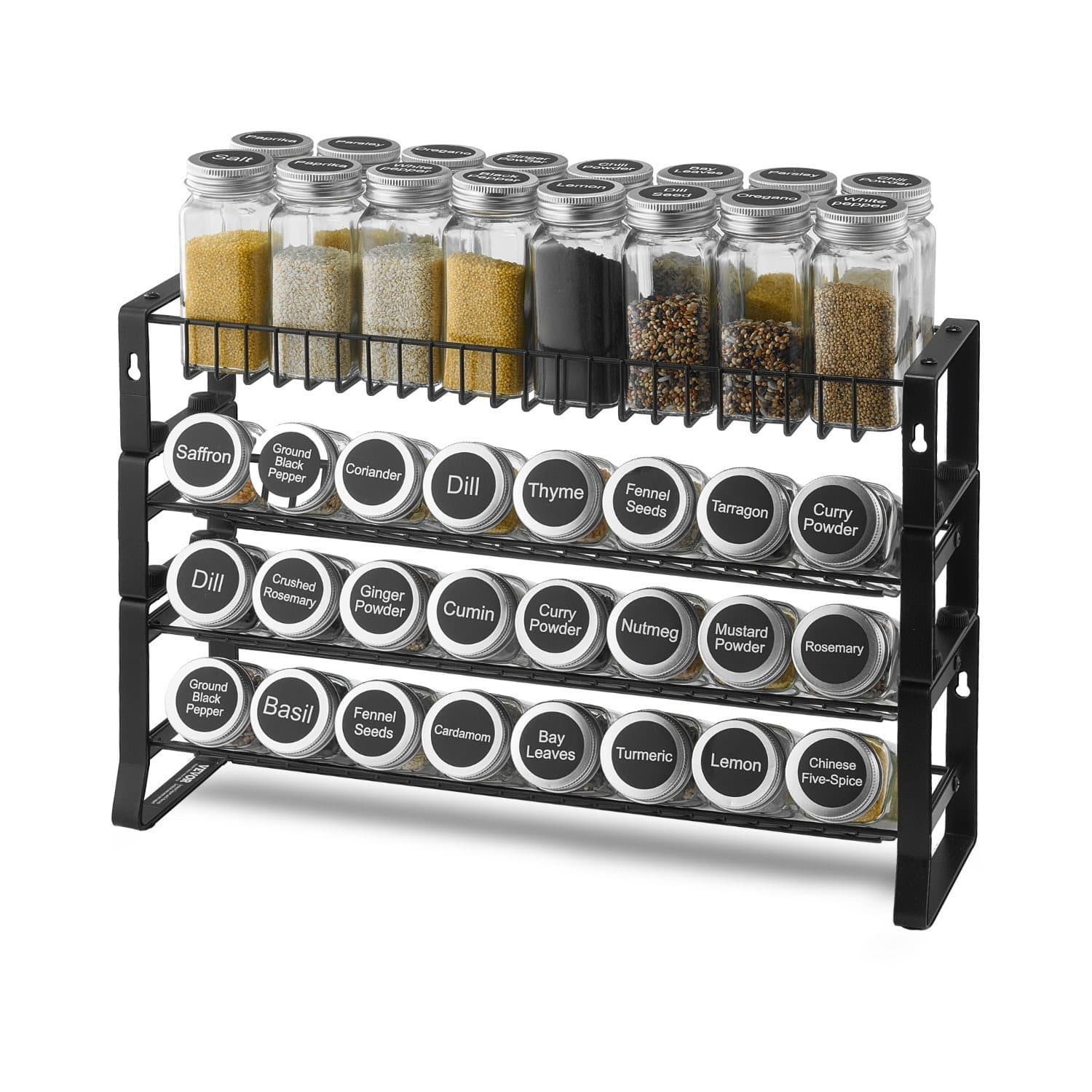 TEMU Vevor Spice Rack Organizer For Cabinet Kitchen Countertop Seasoning Organizer 18x11 In