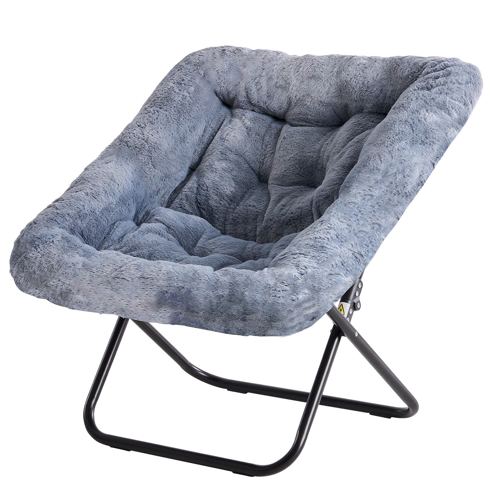 TEMU Comfy Chair For Adults, Soft Faux Fur Folding Lounge For Bedroom Living Room Dorm Rooms Flexible Reading Chair For Teens, Large Size Foldable