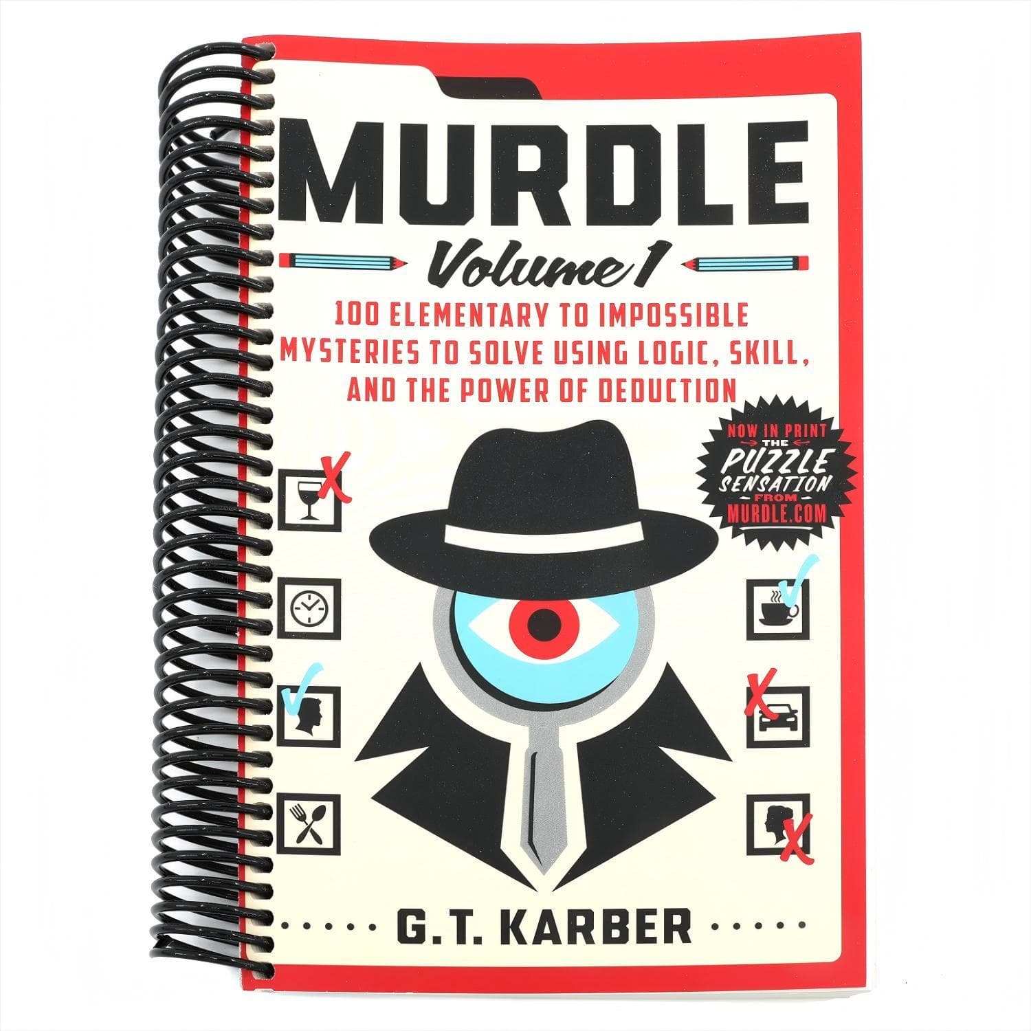 TEMU Murdle: Volume 1: 100 Elementary To Impossible Mysteries To Solve Using Logic, Skill, And The Power Of Deduction (murdle #1)n (spiral Bound)