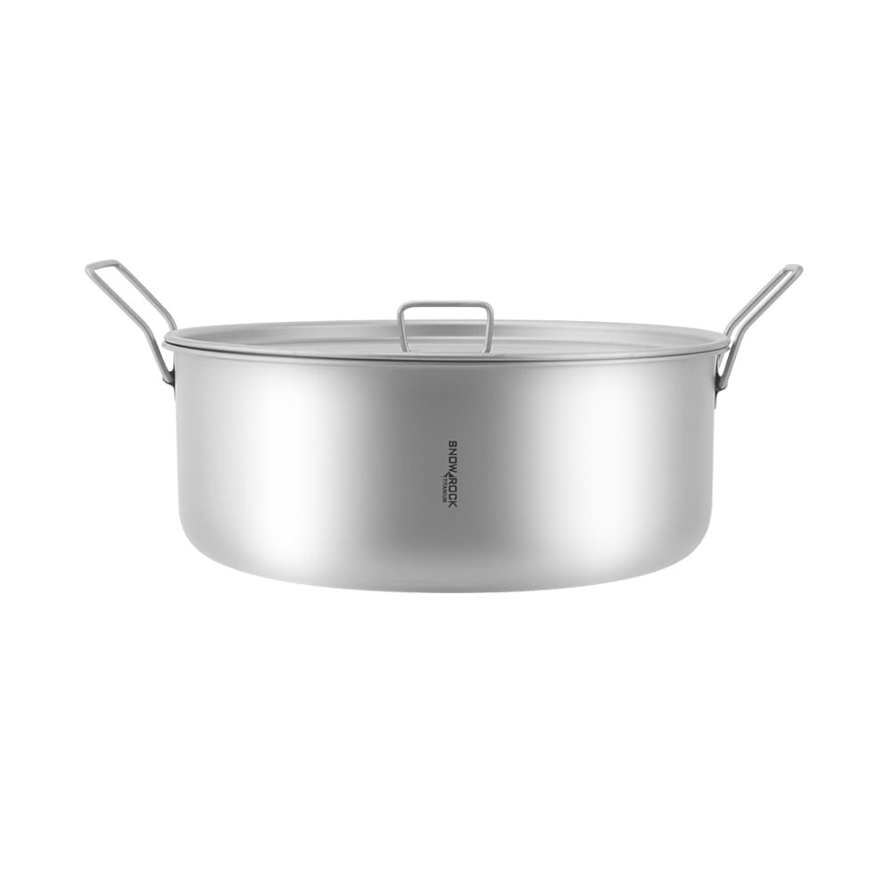 TEMU 1pc Outdoor Lightweight Pure Titanium Pan Fried, Boiled, Heated With 3.5l Portable Small Soup Pot Camping Cooker Titanium Material, The For And Hiking
