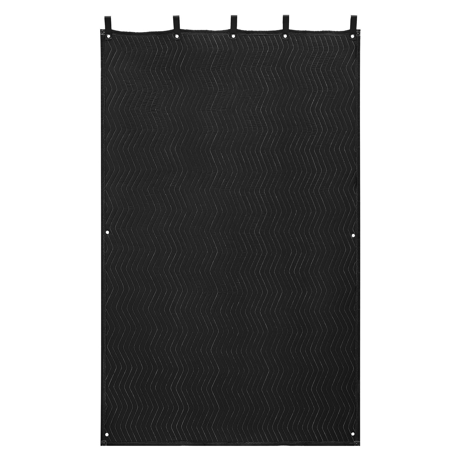 TEMU Vevor Sound Dampening Blankets, Soundproof Curtains With 80 X 48 In, Soundproof Blanket With Grommets, Studio Grommeted Blanket, For Window, Door, Light Blocker, Music Recording, Black