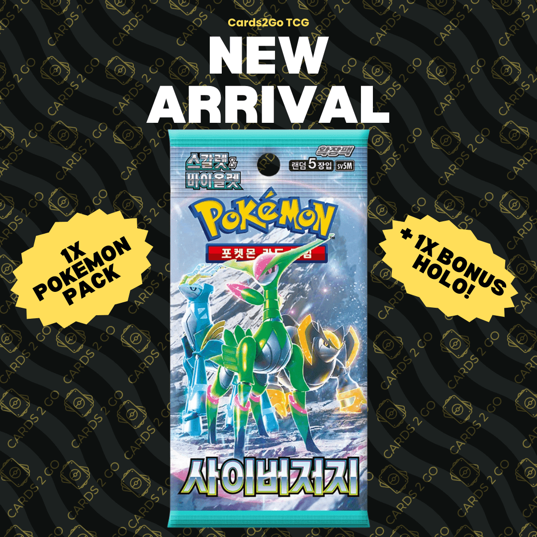 TEMU Cards - Pack 1x Sealed Authentic Cyber Judge Korean + Bonus Holographic Card!
