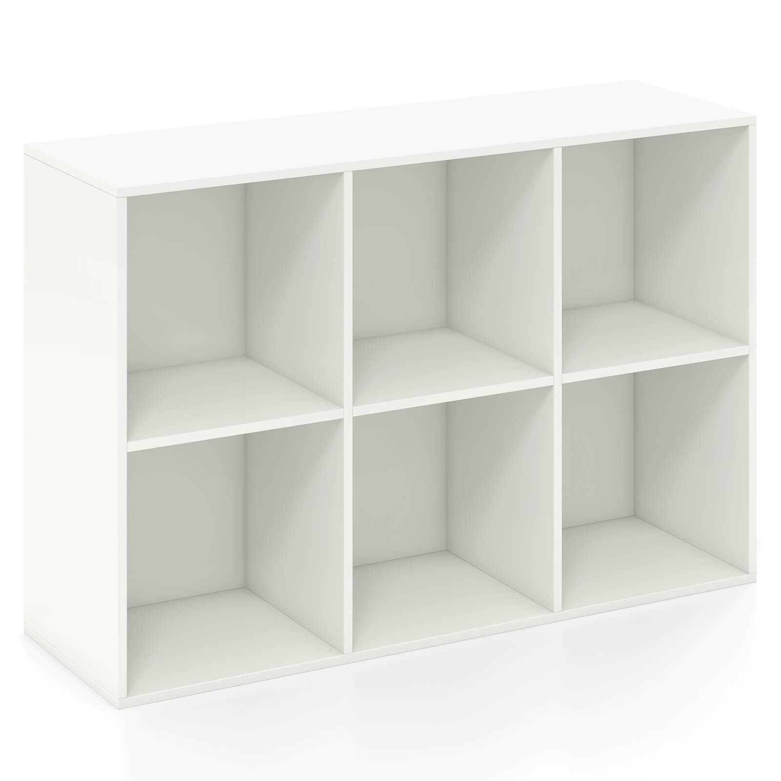 TEMU Costway 6-cube Bookcase Modern 3-tier Storage Organizer Horizontal Vertical Bookshelf.