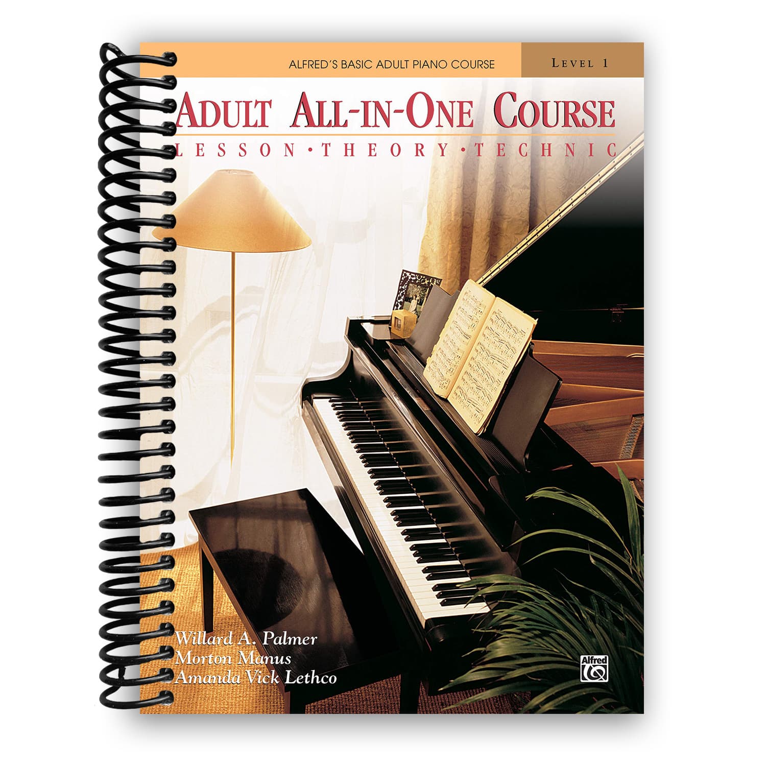 TEMU Alfred's Basic Adult All-in-one Piano Course : Lesson, Theory, Technic (spiral Bound)