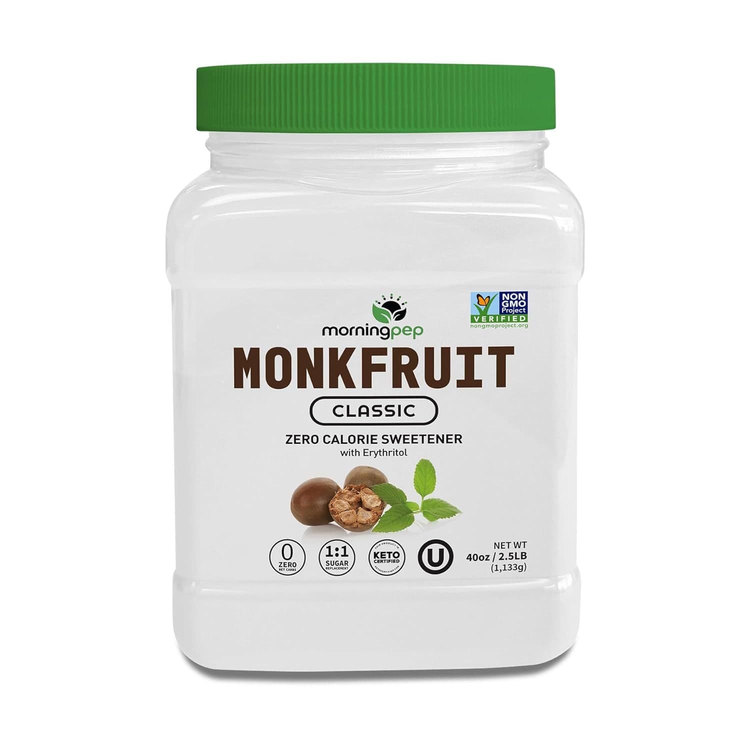 TEMU Morning Pep Fruit Sweetener, Sugar Substitute, 0 Calorie Non Gmo Project Verified, Ou Kosher