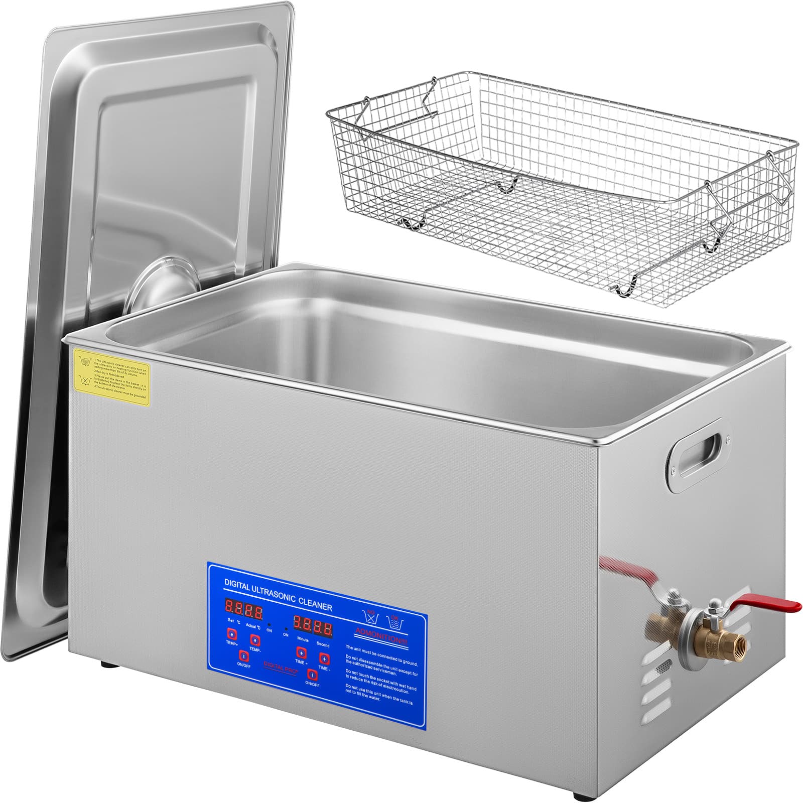 TEMU Vevor 22l Industrial Ultrasonic Cleaner With Digital Timer&heater 40khz Professional Ultrasonic Cleaner 110v With Cleaning Effect For Wrench Tools Mental Apparatus