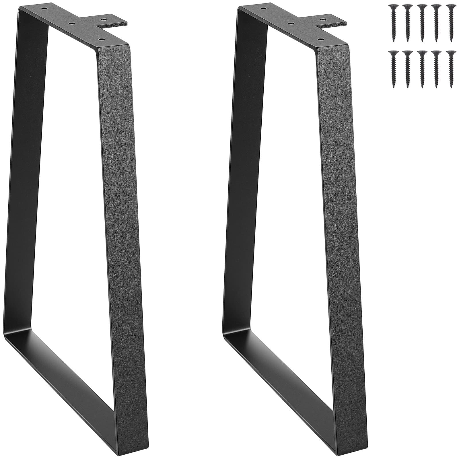 TEMU Vevor 16 Inch Steel Table Legs, Replacement Furniture Legs Set Of 2 For Diy Coffee Tables, Modern Desks, Bench, Night Stands, Sofa, 400 Lbs Heavy Duty, Quick Instalation Legs Black