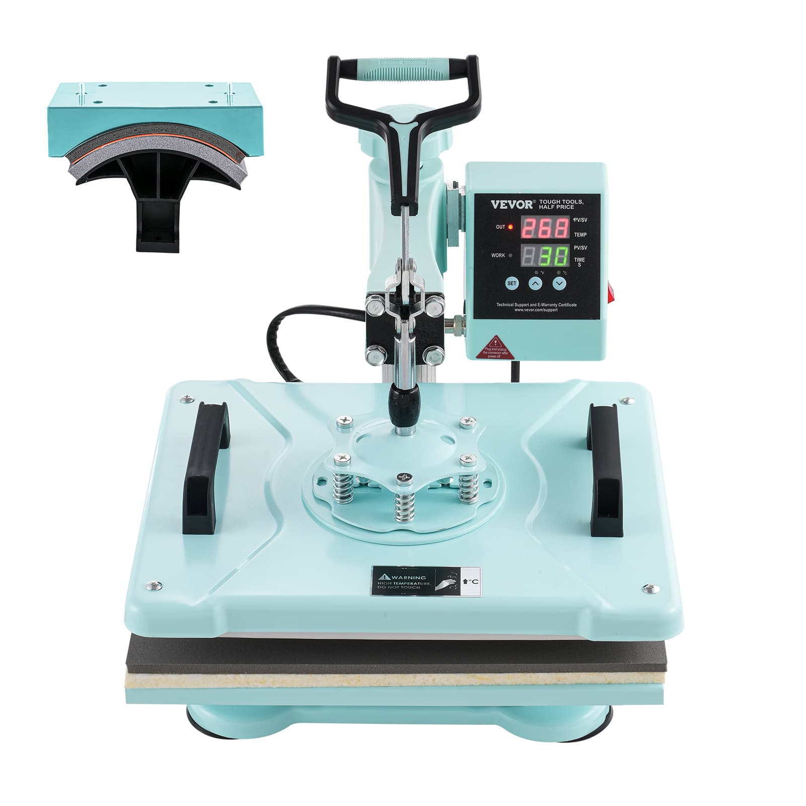 TEMU Vevor Heat Press Machine 12x15 1 Heat Transfer Machine For T-shirts Hats