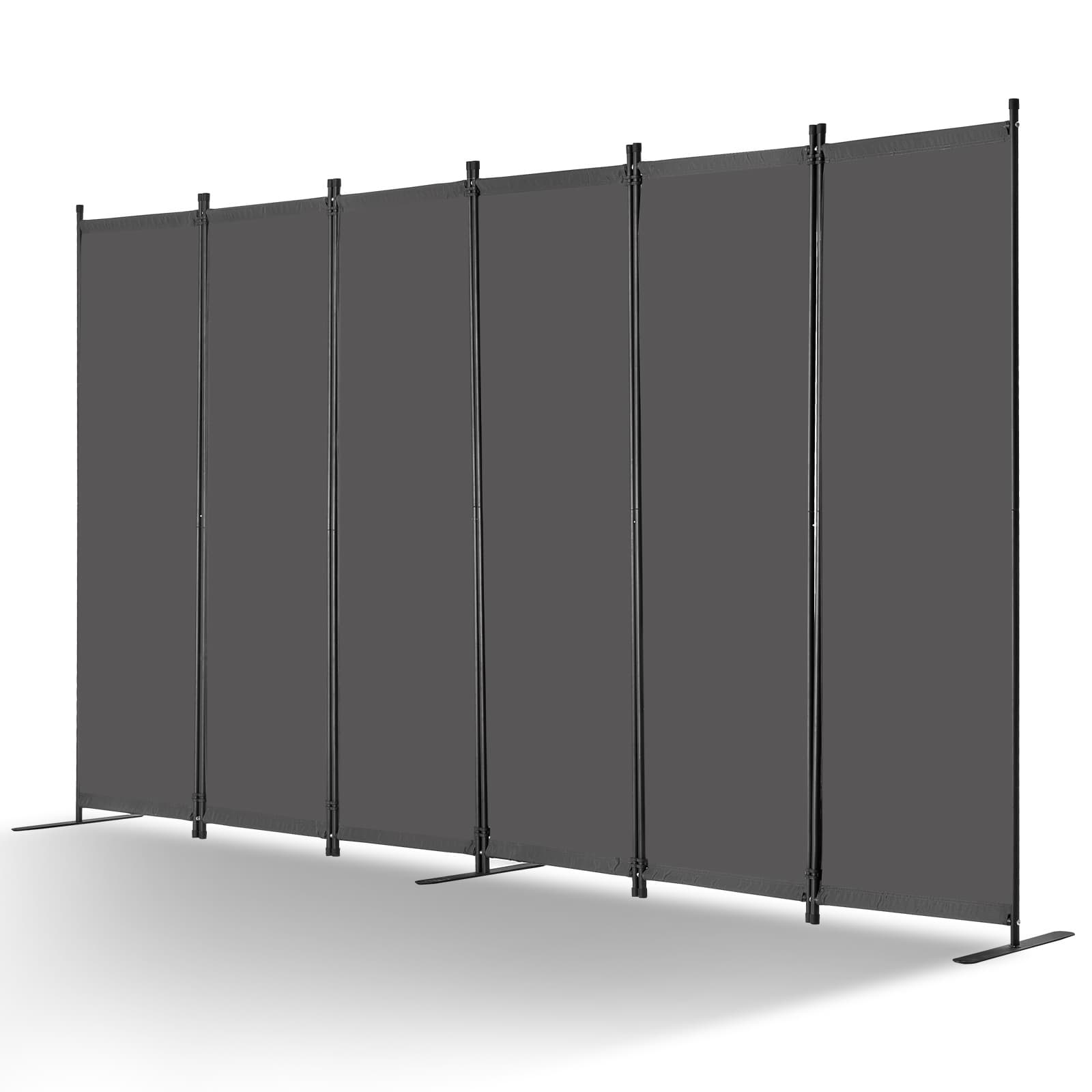 TEMU Vevor Room Divider 6 Panels Fabric Room Privacy Screen For Office Bedroom Black/beige/gray
