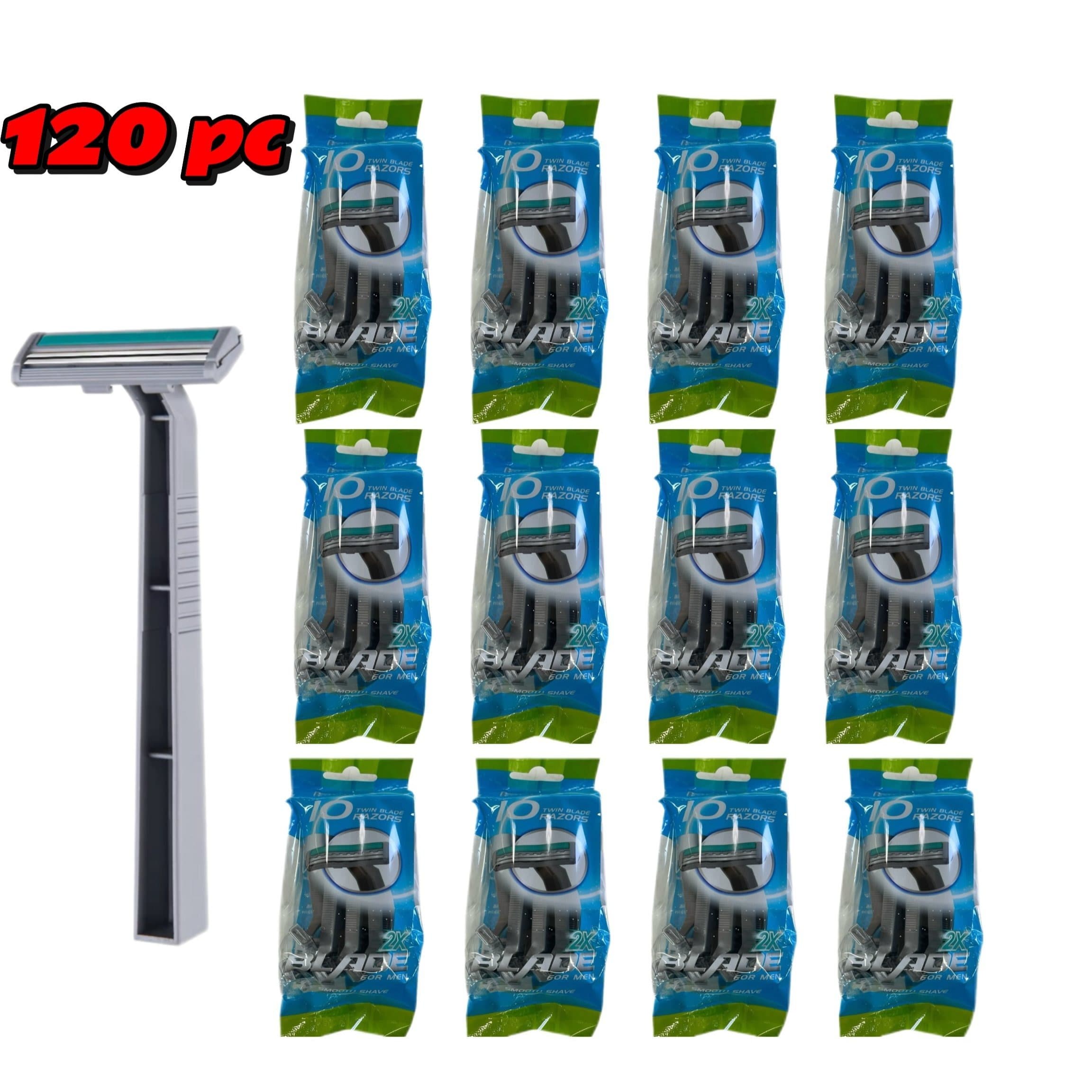TEMU 120 Pcs Disposable Razors Bulk, , Stainless Steel, Safety Wrapped
