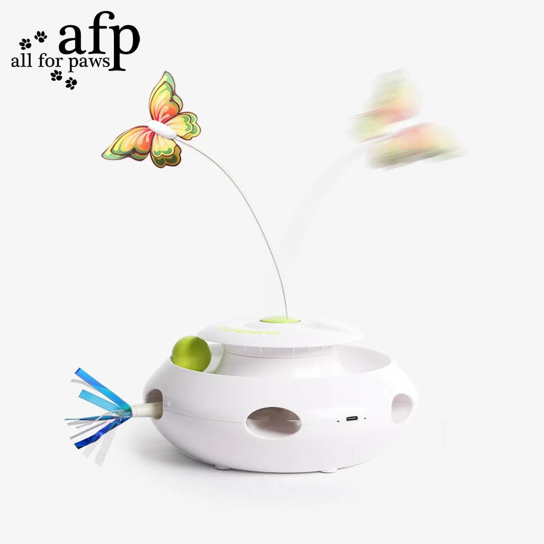TEMU 3 In 1 Motion Activated Cat Toy Usb Rechargeable Interactive Promoting Wlectronic Toy With And Ribbons