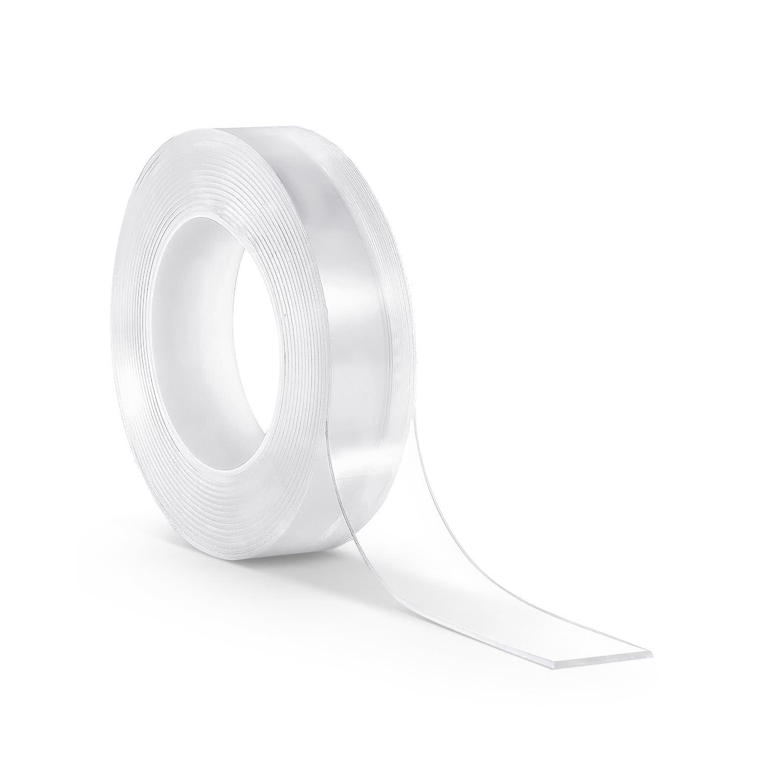 TEMU Vevor Double Sided Tape Heavy Duty, 16 Ft Nano Mounting Tape (1 Pack/ 3 Pack), Strong Adhesive & Reusable, Clear 2 Sided Wall Tape, Removable Poster Picture Hanging Strips For Home Outdoor Use