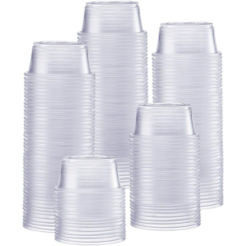 TEMU 250 Pack 2 Oz Bpa Free Condiment Cups No Lids, Disposable Jello Shots Containers, Small Dipping Sauce Cups, Plastic Ramekins In Bulk, Stackable Cups For Sample, Portioning