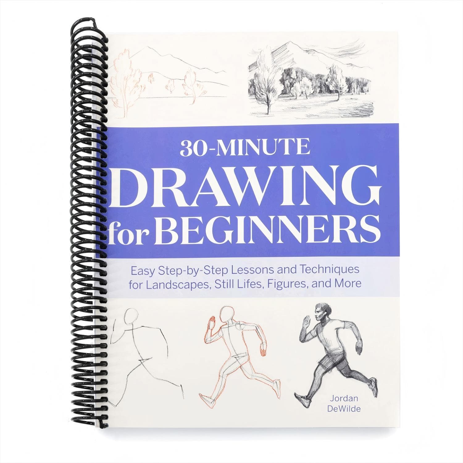 TEMU 30-minute Drawing For Beginners: Easy Step-by-step Lessons And Techniques For Landscapes, Still Lifes, Figures, And More (spiral-bound)