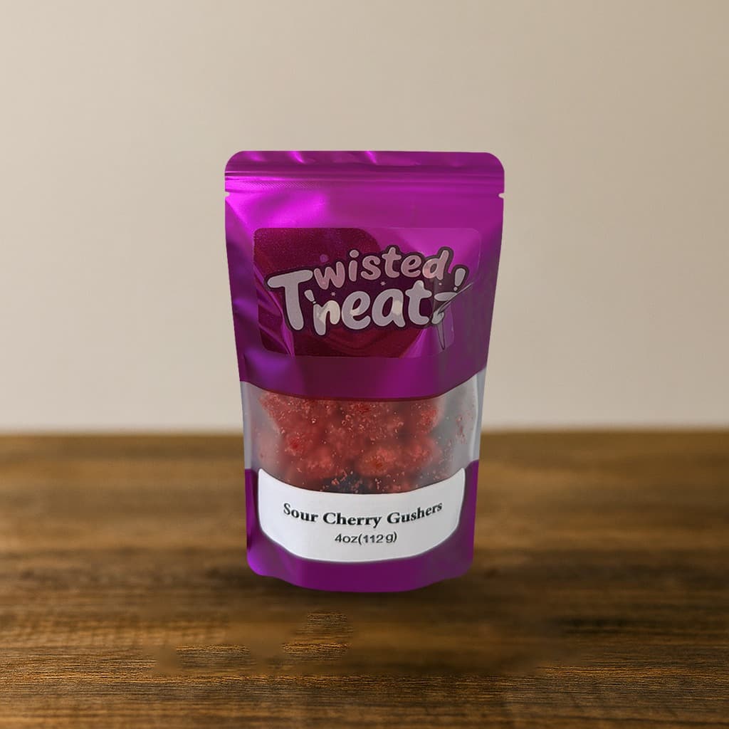 TEMU Sour Wild Cherry Gushers Juicy Fruit Snacks