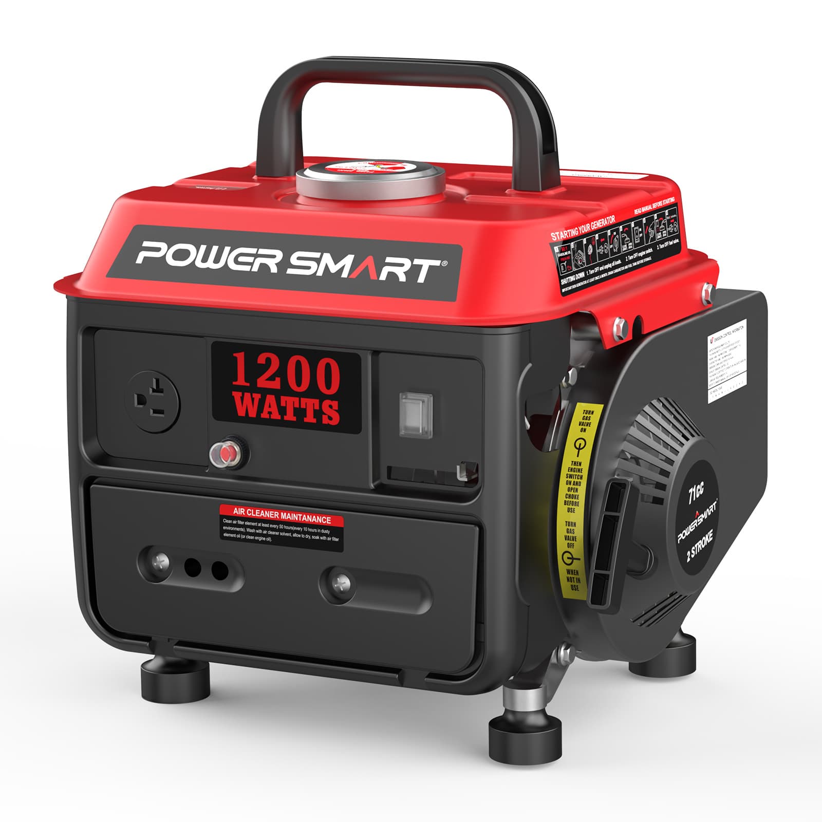 TEMU 1200w Gas Powered Generator, Small Portable Generator For Home Use Camping Ultralight